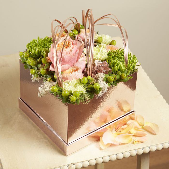 Rose Flower Box Decoration Valentines gift Wedding 18.5cm hat box Mothers Day 